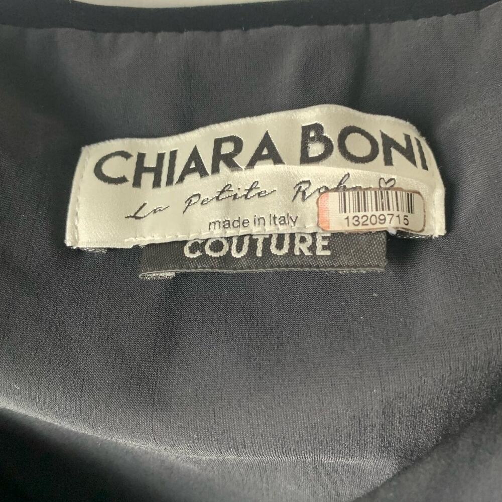 Chiara Boni Silveria Gown Black Velvet Maxi Dress, La Petite Robe, size 10 - Picture 7 of 7